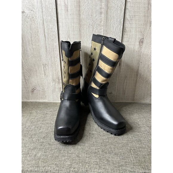 Milwaukee Leather Other - Milwaukee Leather Boots Mens Size 10 Stars and Stripes Motorcycle Rider Harness